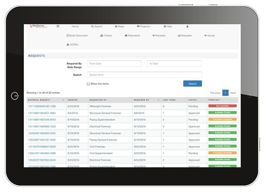 Site Materials Management – Intelliwave Technologies